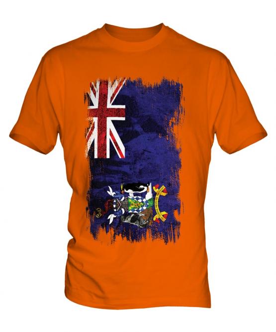 South Georgia Grunge Flag Mens T-Shirt