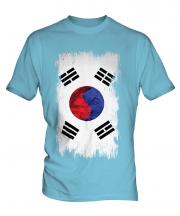South Korea Grunge Flag Mens T-Shirt