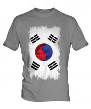 South Korea Grunge Flag Mens T-Shirt
