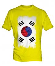 South Korea Grunge Flag Mens T-Shirt