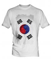 South Korea Grunge Flag Mens T-Shirt