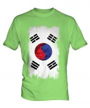 South Korea Grunge Flag Mens T-Shirt