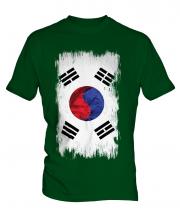 South Korea Grunge Flag Mens T-Shirt