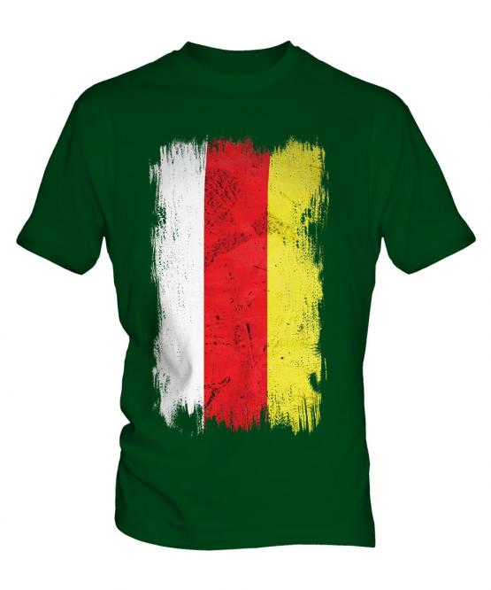 South Ossetia Grunge Flag Mens T-Shirt