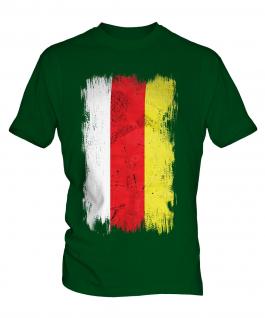 South Ossetia Grunge Flag Mens T-Shirt