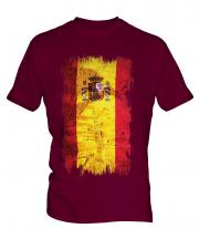 Spain Grunge Flag Mens T-Shirt
