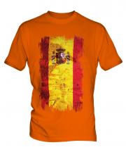 Spain Grunge Flag Mens T-Shirt
