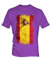 Spain Grunge Flag Mens T-Shirt