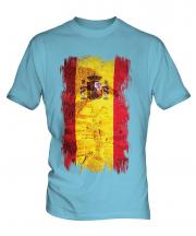 Spain Grunge Flag Mens T-Shirt