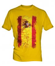 Spain Grunge Flag Mens T-Shirt