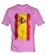 Spain Grunge Flag Mens T-Shirt