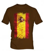 Spain Grunge Flag Mens T-Shirt