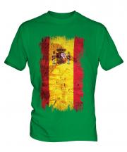 Spain Grunge Flag Mens T-Shirt