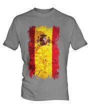 Spain Grunge Flag Mens T-Shirt