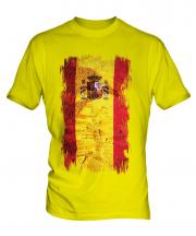 Spain Grunge Flag Mens T-Shirt