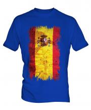 Spain Grunge Flag Mens T-Shirt