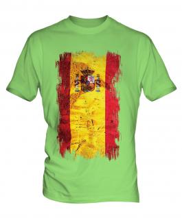Spain Grunge Flag Mens T-Shirt