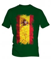 Spain Grunge Flag Mens T-Shirt