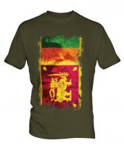 Sri Lanka Grunge Flag Mens T-Shirt
