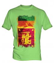 Sri Lanka Grunge Flag Mens T-Shirt
