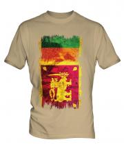 Sri Lanka Grunge Flag Mens T-Shirt
