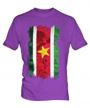 Suriname Grunge Flag Mens T-Shirt