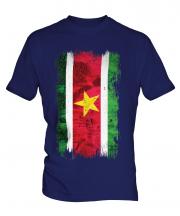 Suriname Grunge Flag Mens T-Shirt