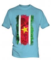 Suriname Grunge Flag Mens T-Shirt