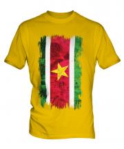 Suriname Grunge Flag Mens T-Shirt