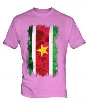 Suriname Grunge Flag Mens T-Shirt