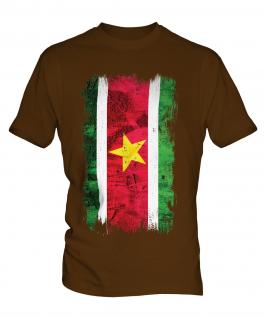 Suriname Grunge Flag Mens T-Shirt