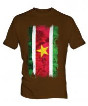 Suriname Grunge Flag Mens T-Shirt