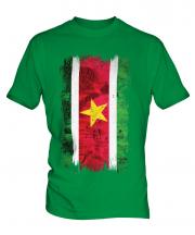 Suriname Grunge Flag Mens T-Shirt