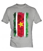 Suriname Grunge Flag Mens T-Shirt