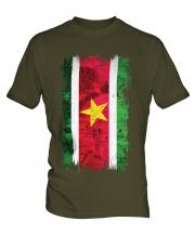 Suriname Grunge Flag Mens T-Shirt