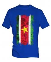 Suriname Grunge Flag Mens T-Shirt