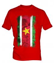 Suriname Grunge Flag Mens T-Shirt