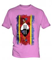Swaziland Grunge Flag Mens T-Shirt
