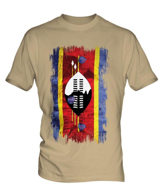 Swaziland Grunge Flag Mens T-Shirt