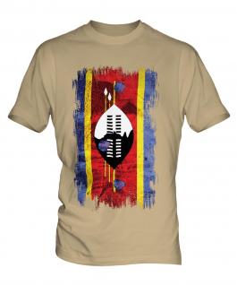 Swaziland Grunge Flag Mens T-Shirt