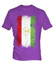 Tajikistan Grunge Flag Mens T-Shirt