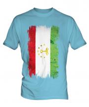 Tajikistan Grunge Flag Mens T-Shirt