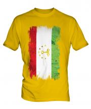 Tajikistan Grunge Flag Mens T-Shirt