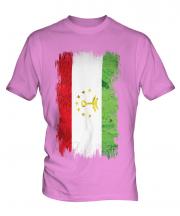 Tajikistan Grunge Flag Mens T-Shirt