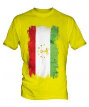 Tajikistan Grunge Flag Mens T-Shirt