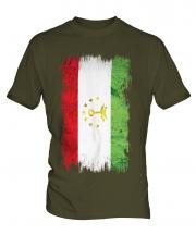 Tajikistan Grunge Flag Mens T-Shirt