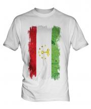 Tajikistan Grunge Flag Mens T-Shirt