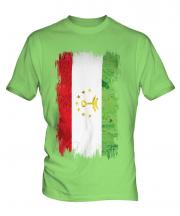 Tajikistan Grunge Flag Mens T-Shirt
