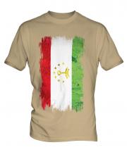 Tajikistan Grunge Flag Mens T-Shirt