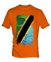 Tanzania Grunge Flag Mens T-Shirt